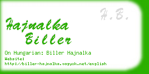 hajnalka biller business card